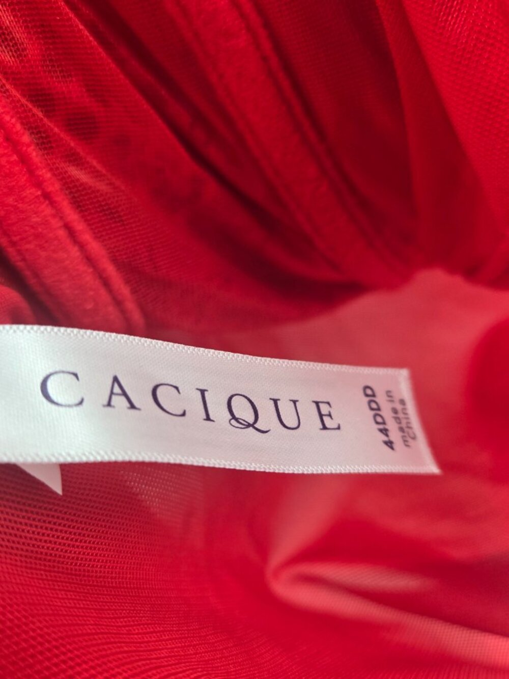 Cacique Lane Bryant Red Lace Corset Bustier Top Underwire Structured 44DDD NWOT - Picture 8 of 11